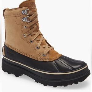 Sorel Men's Caribou Storm WP Boot - Rain and Wind - Waterproof - Buff